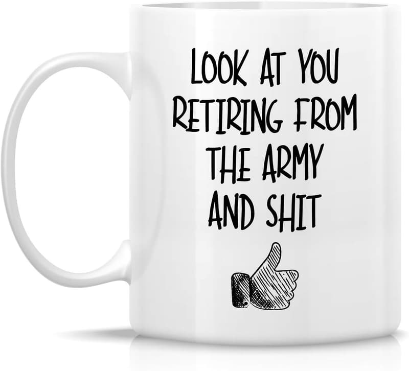 Retirement Mug - Funny Army Retirement Ceramic Coffee Cup