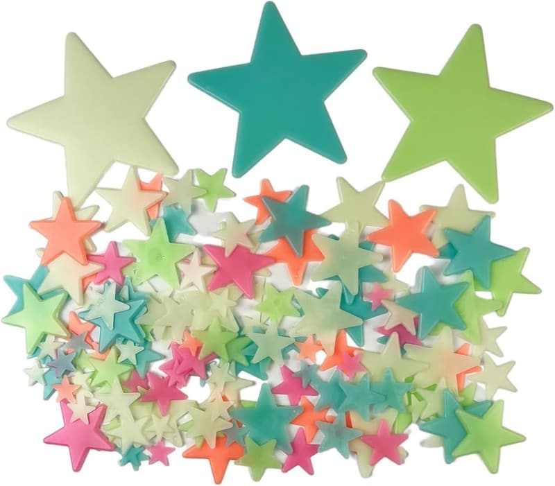 Glow in the Dark Ceiling Stars Kit - 150 Assorted Pieces