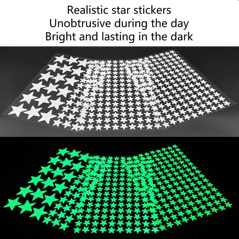 Glow in the Dark Star Stickers for Ceiling and Walls