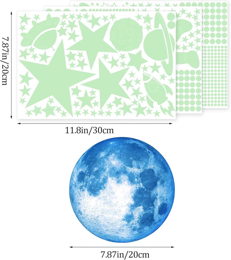 Glow in the Dark Astronaut Wall Decals for Kids' Bedrooms