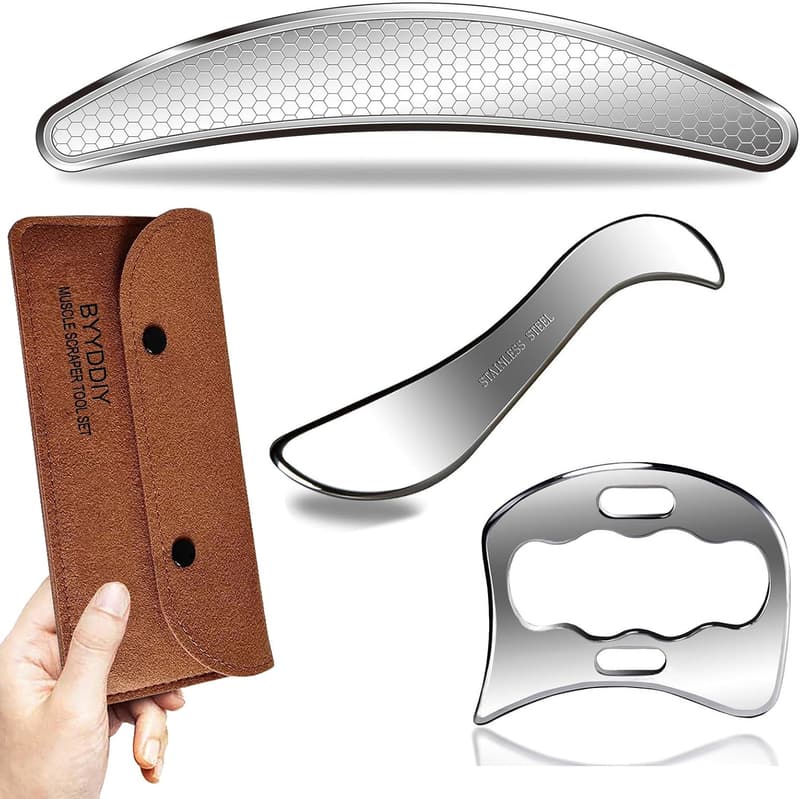 3-in-1 Stainless Steel Gua Sha Massage Tool Set