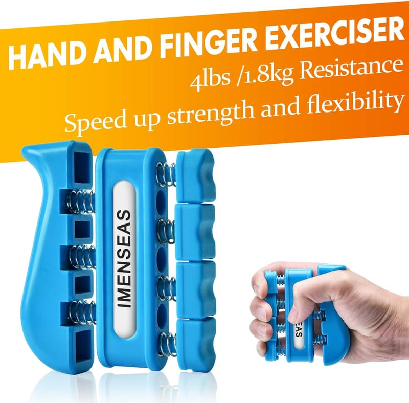 Adjustable Grip Strength Trainer Set with Finger Stretcher Bands