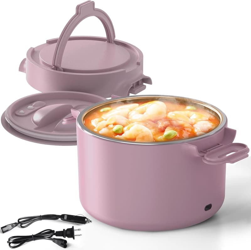 Portable 33oz Electric Lunch Box - 100W Food Warmer for Work & Travel