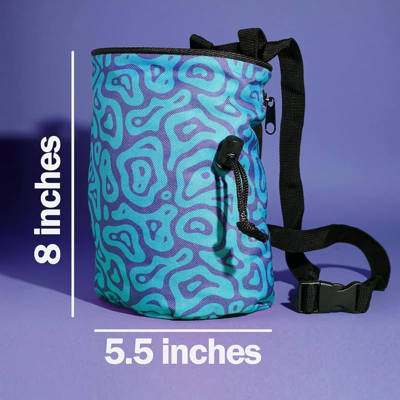 Rock Climbing Chalk Bag with Adjustable Belt & Phone Pocket