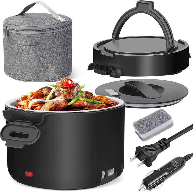 Portable Electric Lunch Box - 1L Food Warmer for Travel