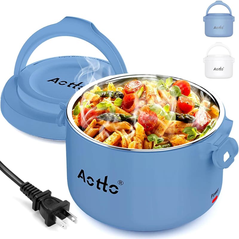Portable Heated Lunch Box - 32 oz Food Warmer for Work/Travel