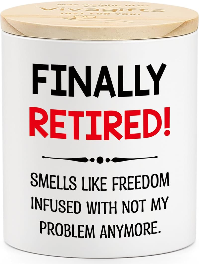 Retirement Lavender Scented Candle for Coworkers and Friends