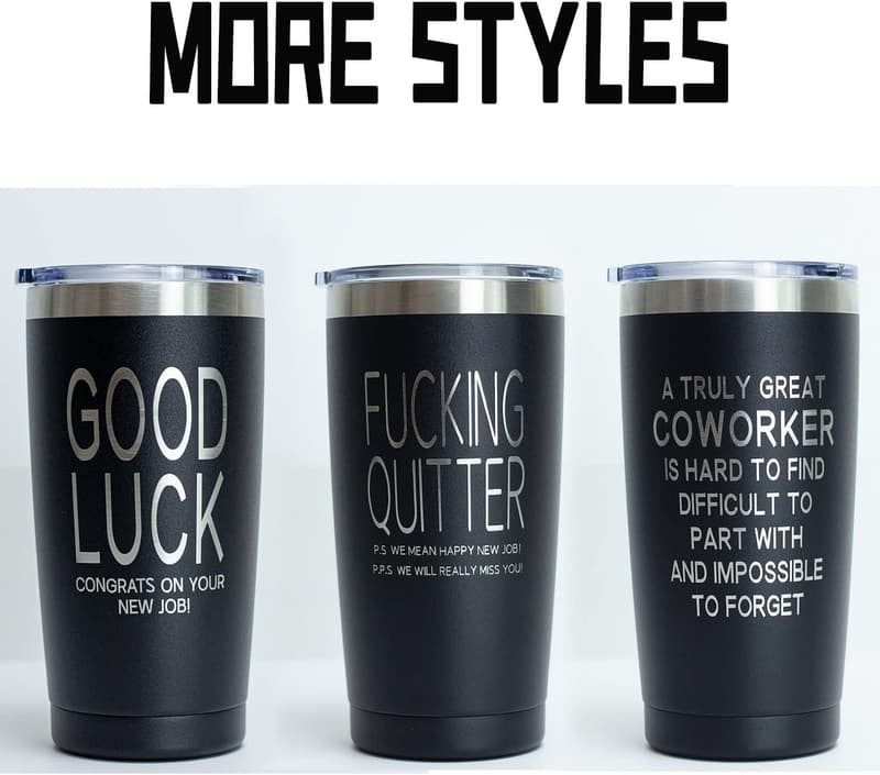 Retirement Gift - Engraved 20 oz Black Tumbler for Men