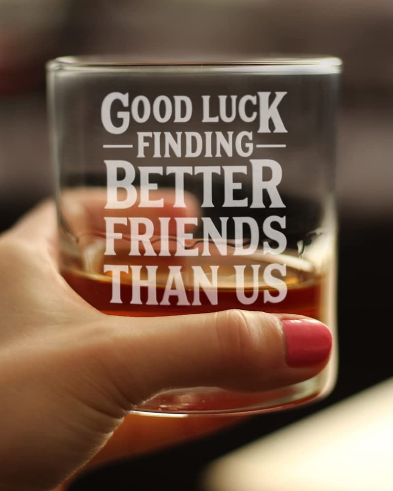 Funny Farewell Gift - Good Luck Whiskey Rocks Glass - 10.25 oz