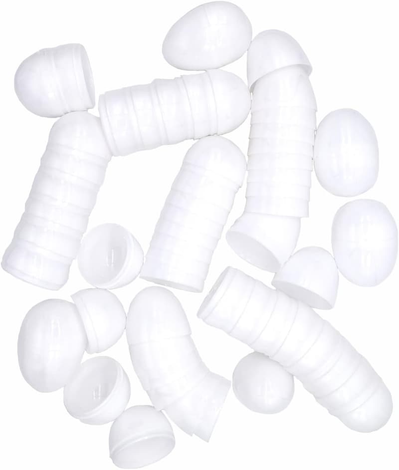 30pcs DIY Blank White Plastic Easter Eggs