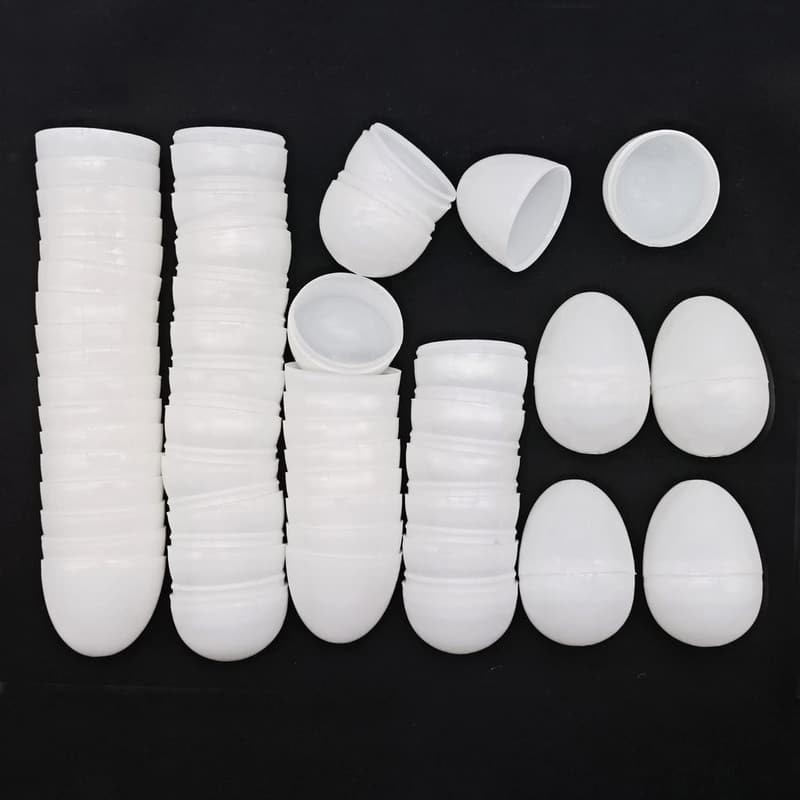 30pcs DIY Blank White Plastic Easter Eggs