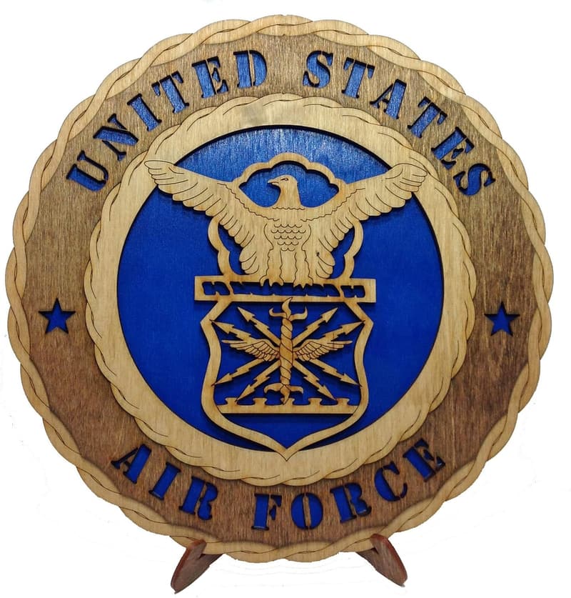 Custom Laser-Crafted Wooden Wall Plaque - Air Force Decor