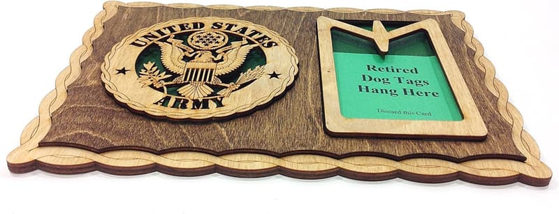 Custom Laser-Crafted Wooden Dog Tag Holder Plaque