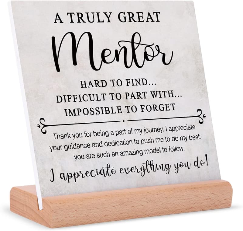 Thank You Plaque Gift for Mentor, Coach, or Supervisor