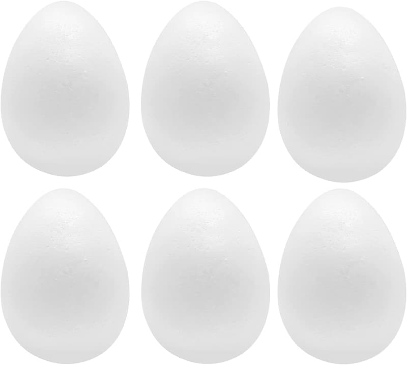 Easter Craft Foam Eggs, 6-Pack, 6-Inch Polystyrene