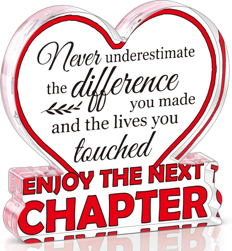 Retirement Gift Acrylic Plaque for Coworkers and Colleagues