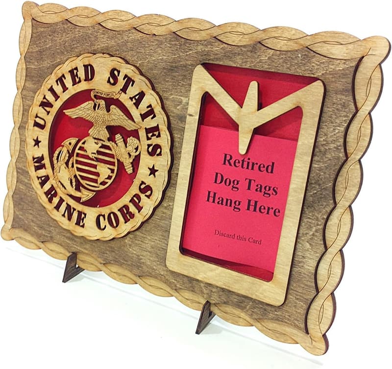 Custom Laser-Crafted Wooden Dog Tag Holder Plaque