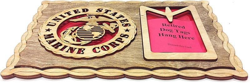 Custom Laser-Crafted Wooden Dog Tag Holder Plaque