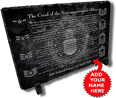 Personalized Army NCO Creed Decorative Stone Plaque