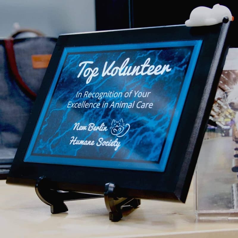 Personalized Blue Acrylic Award Plaque for Retirements and Achievements