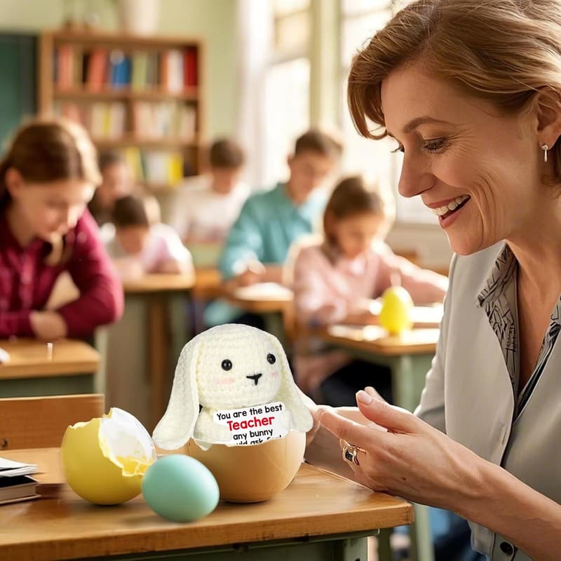Teacher's Day Gift: Handmade Crochet Bunny for Women