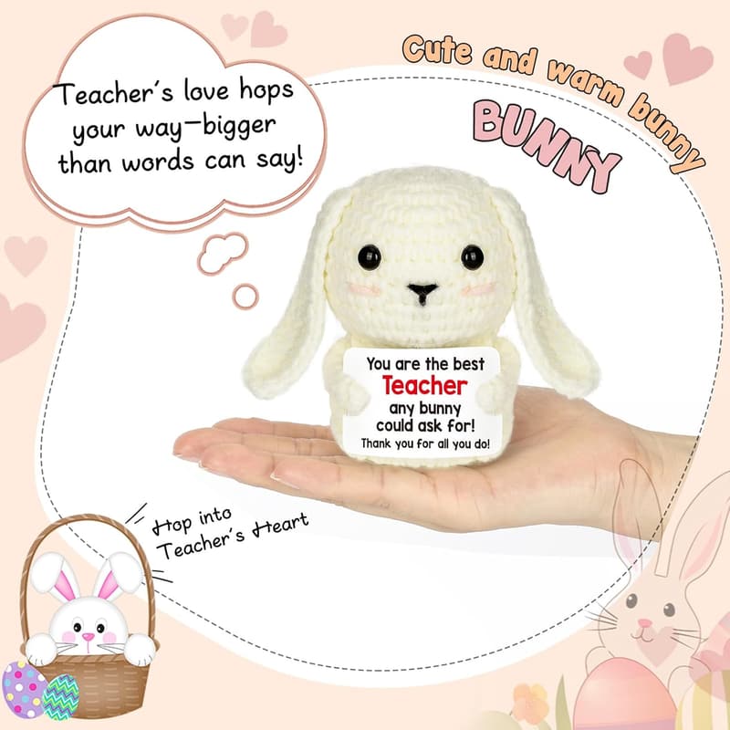 Teacher's Day Gift: Handmade Crochet Bunny for Women