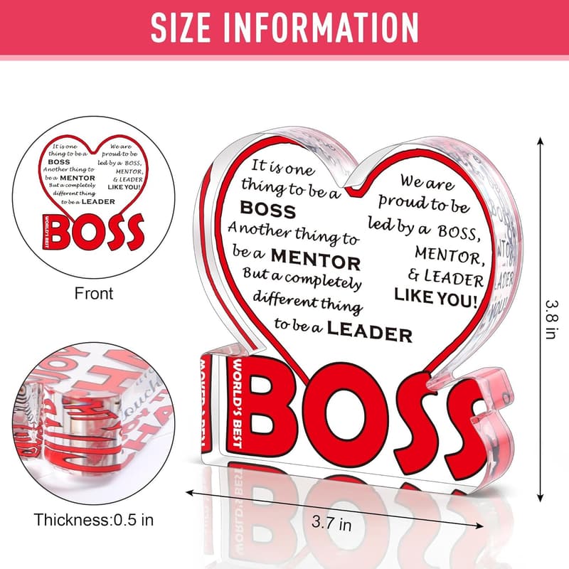 Boss Gifts Acrylic Plaque - Perfect Birthday Tribute for Him/Her