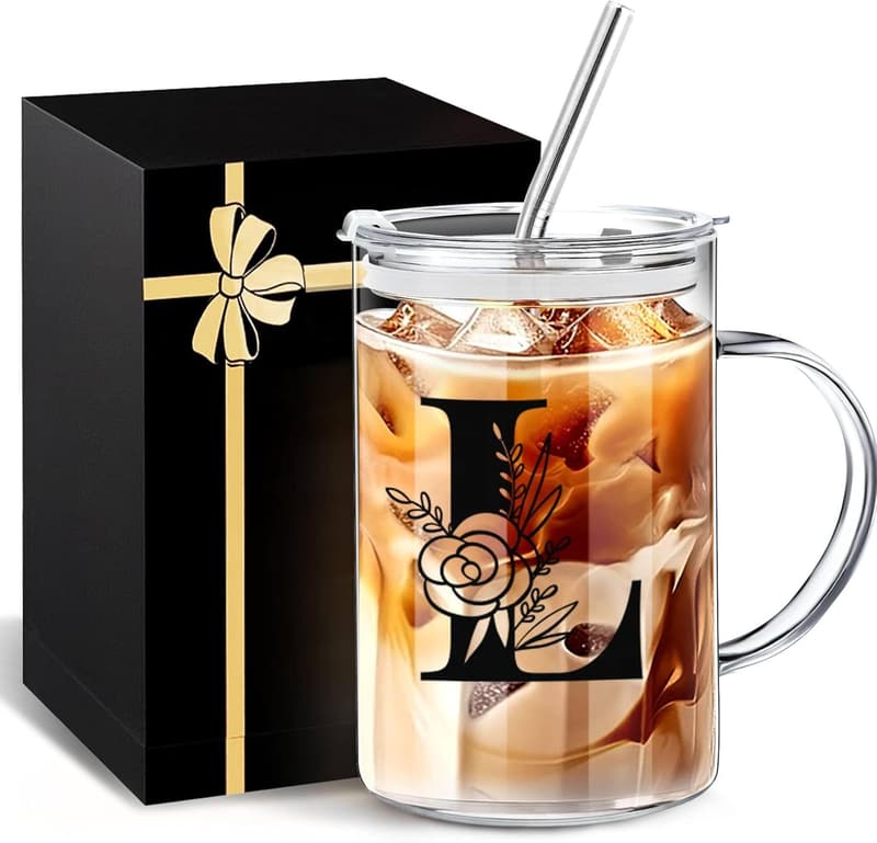 Teacher Appreciation Large Glass Tumbler with Lid and Straw