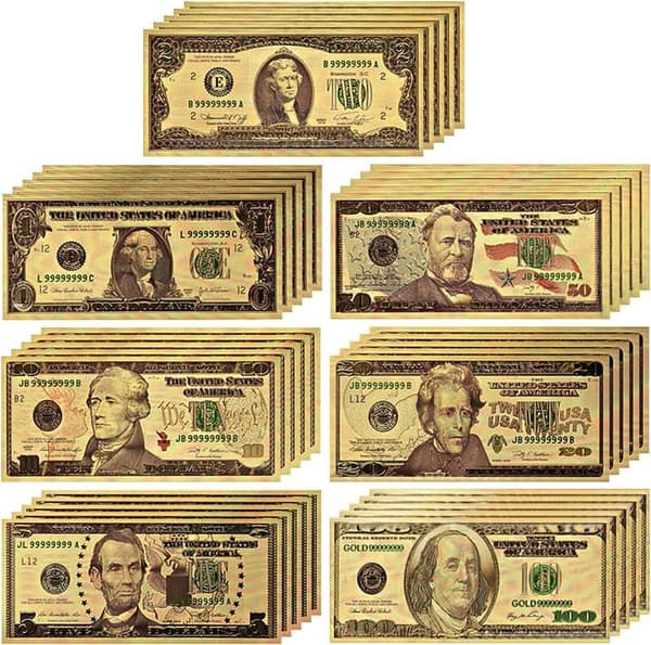 Legacy 24k Gold Coated U.S. Presidential Banknote Set
