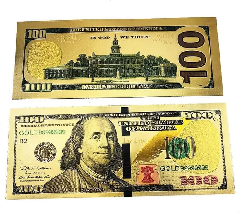 Colored Money Bookmark Set - 10 PCS $100 Bills for Abundance