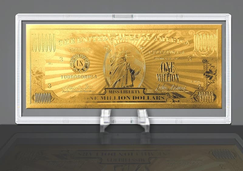 Gold Million Dollar Bill Commemorative Art Print