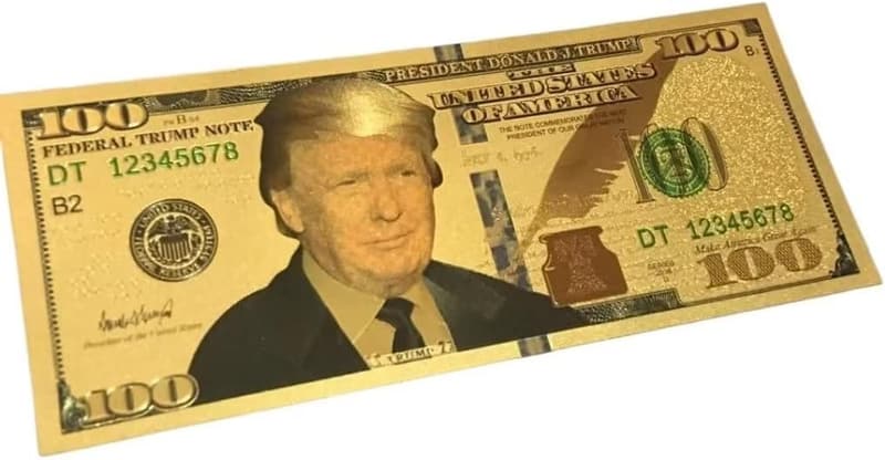 10pc Donald Trump 24kt Gold Plated Commemorative Notes