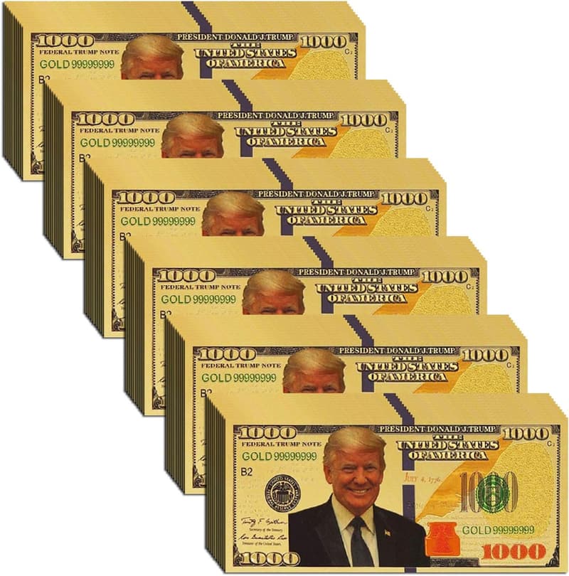 24k Gold Coated Donald Trump Limited Edition Banknote Set