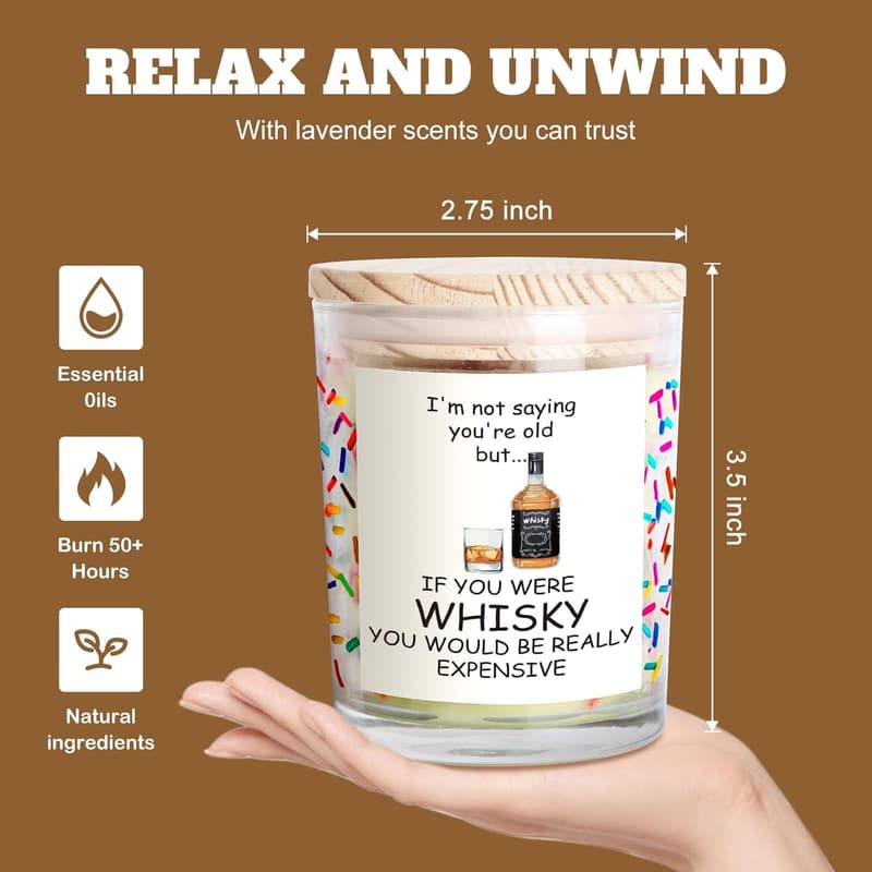 Funny Birthday Lavender Candle for Him – 