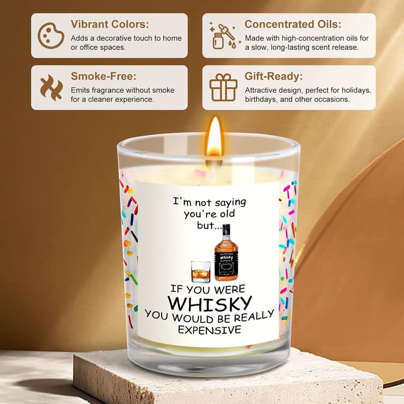 Funny Birthday Lavender Candle for Him – 