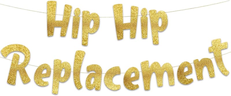 Men's Birthday Gold Glitter Banner - Funny Party Decoration
