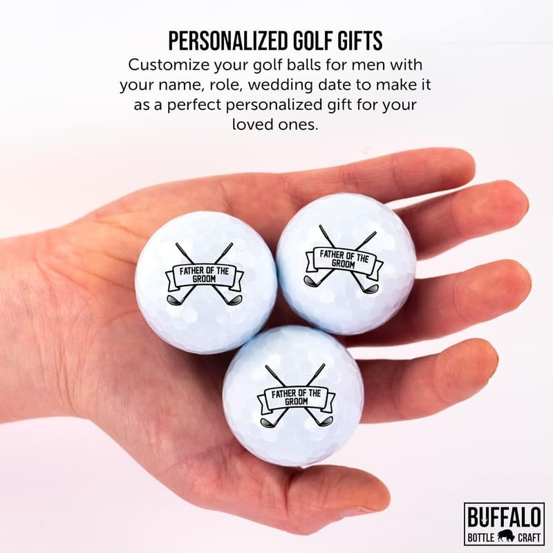 Father of the Groom Golf Gift Set - 3 Wilson Staff Balls