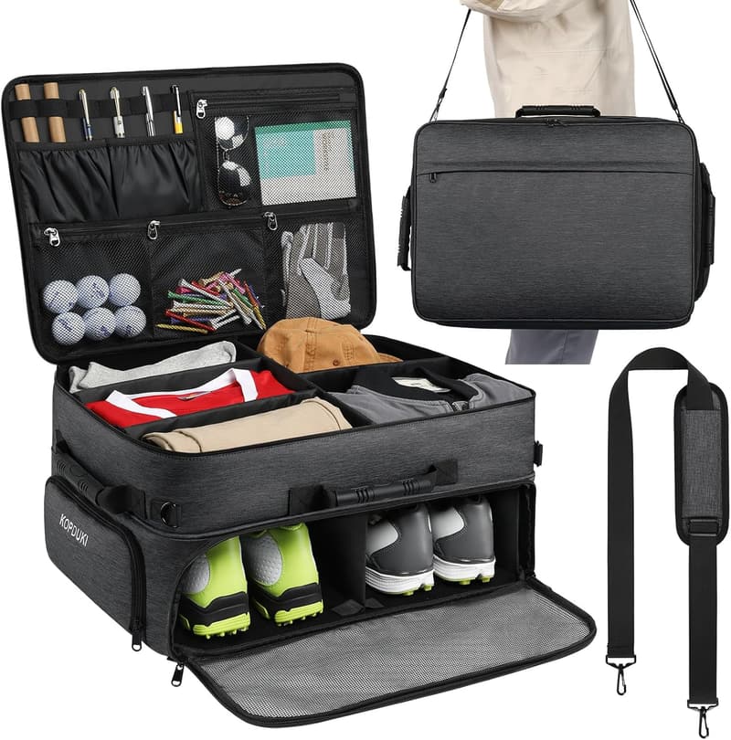 Extra Large Golf Trunk Organizer for Men - Water-Resistant, 2 Layers