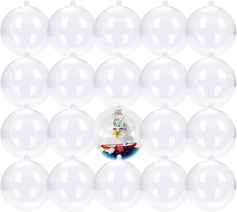 DIY Clear Plastic Fillable Decorative Balls for Christmas & Events