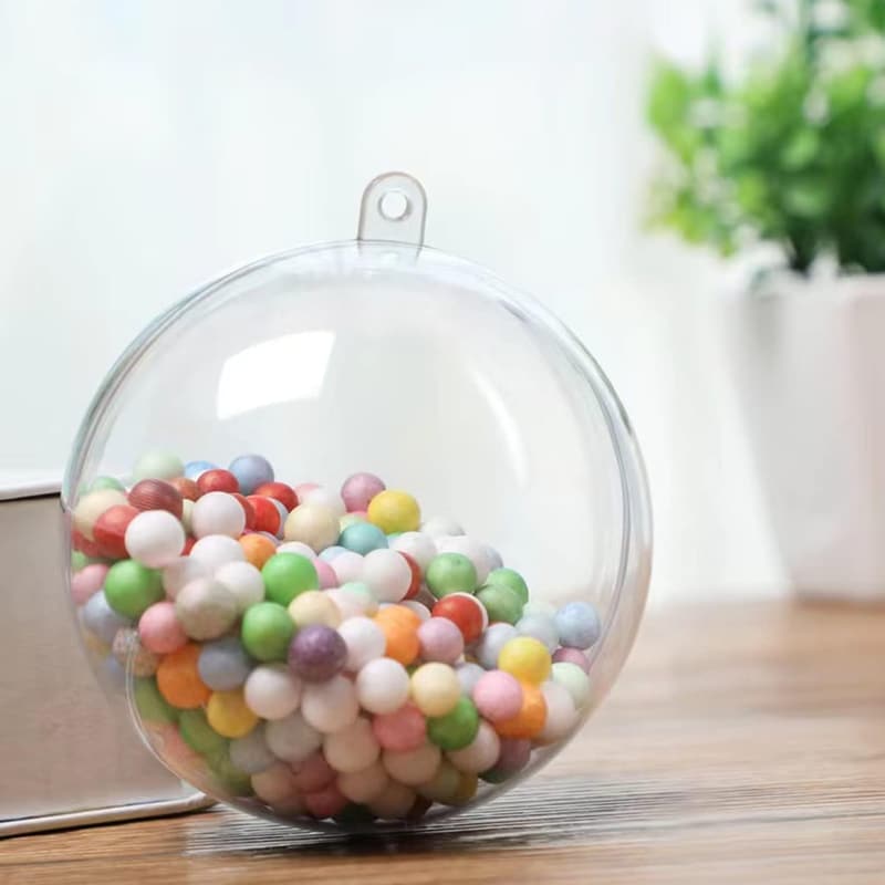 DIY Clear Plastic Fillable Decorative Balls for Christmas & Events