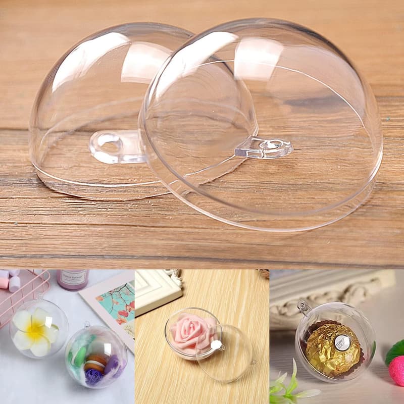 DIY Clear Plastic Fillable Decorative Balls for Christmas & Events