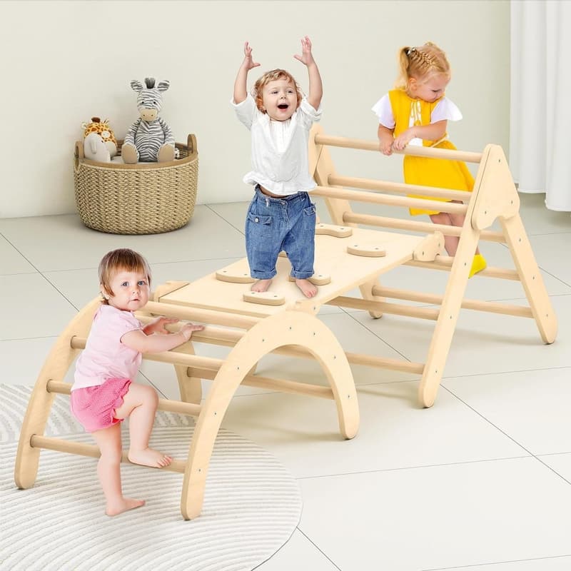 Montessori Indoor Climbing Toys Set for Toddlers, Foldable
