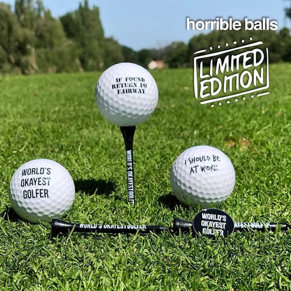 World's Okayest Golfer Gift Set - Funny Gag Present for Him