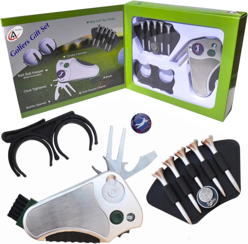 Golf Gift Set for Enthusiasts: Stroke Counter & Accessories