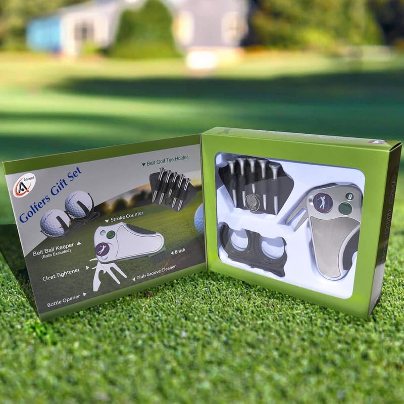 Golf Gift Set for Enthusiasts: Stroke Counter & Accessories