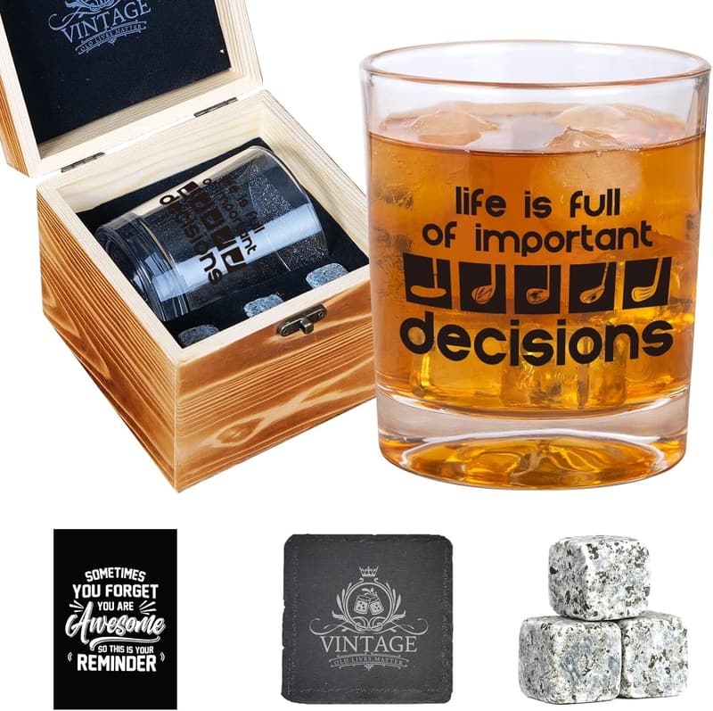 Father's Day Whiskey Set for Golfers - Gifts for Dad