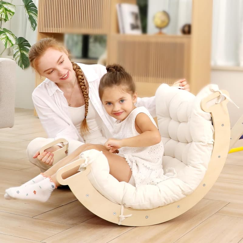 Montessori Climbing Arch & Rocker Set for Toddlers