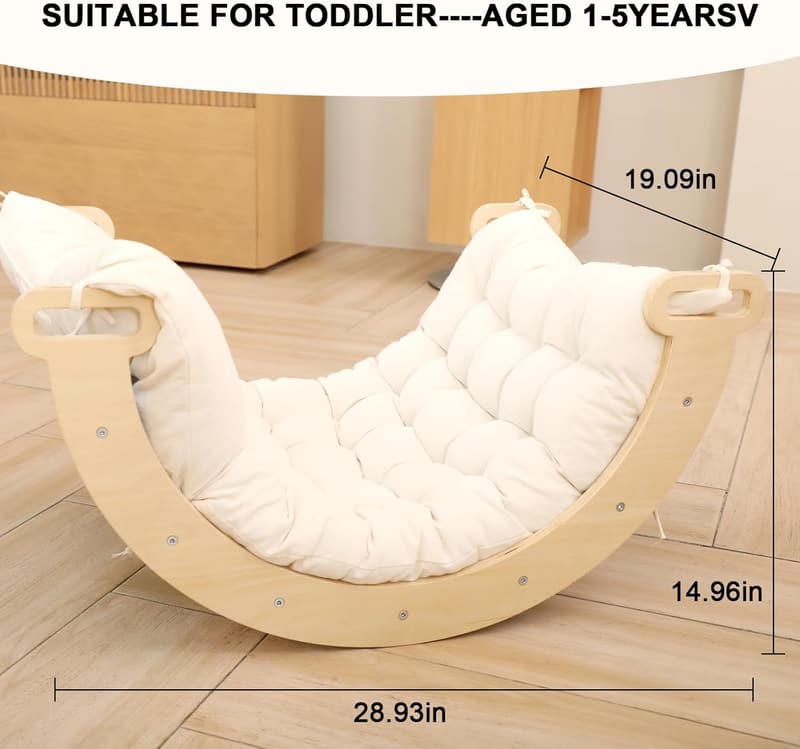Montessori Climbing Arch & Rocker Set for Toddlers