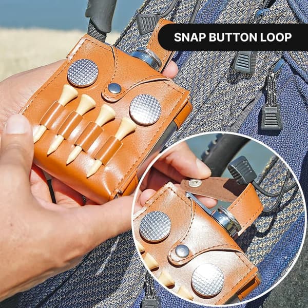 Father's Day Golf Flask Set with Tees & Divot Tool