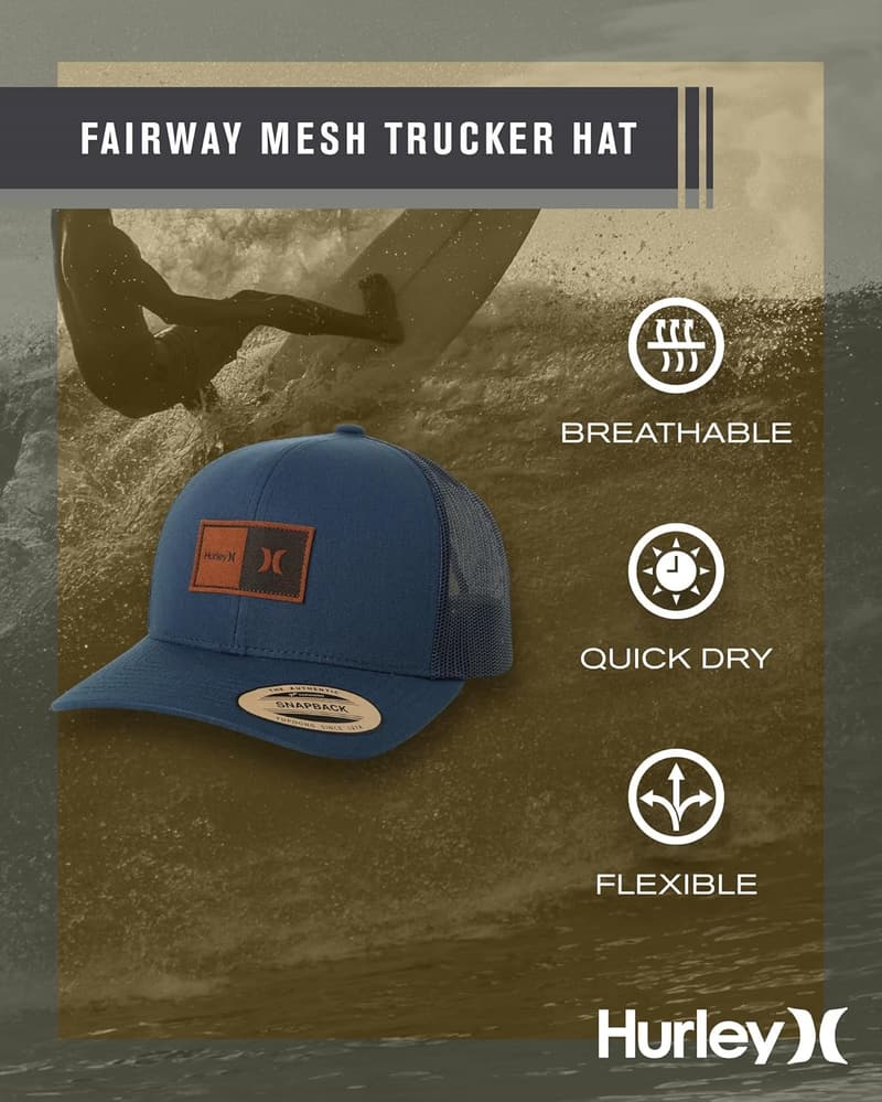 Men's Fairway Trucker Cap - Mesh Panel Snapback Hat